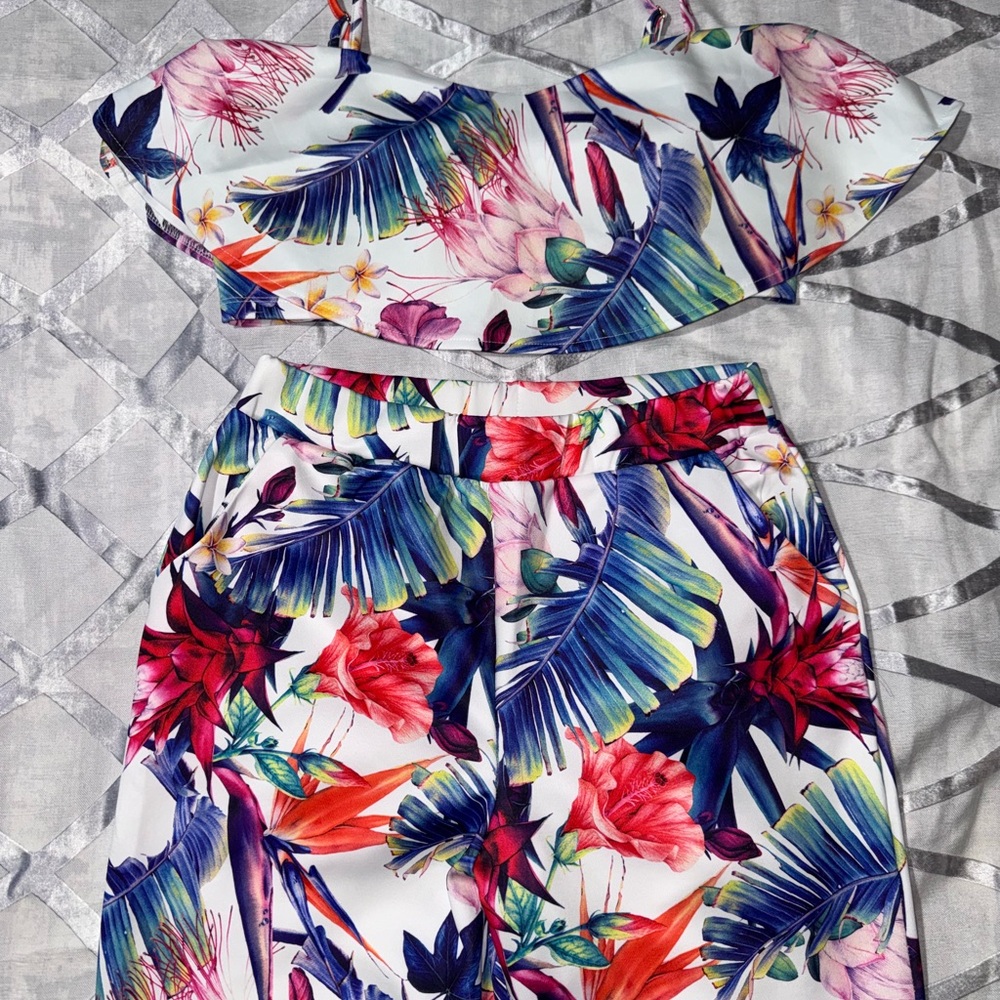 Tropical Floral Two-Piece Set- SOLD